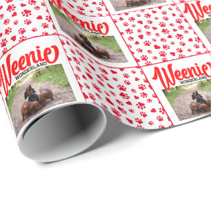 Dachshund jul Puppy Bild Funny Weenie Hund Presentpapper