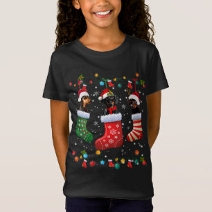 Dachshund jul Socks Funny Julafton Pajama Hund Lo T Shirt