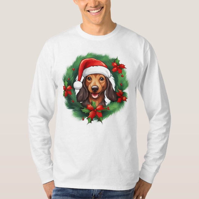 Dachshund jul t shirt (Framsida)