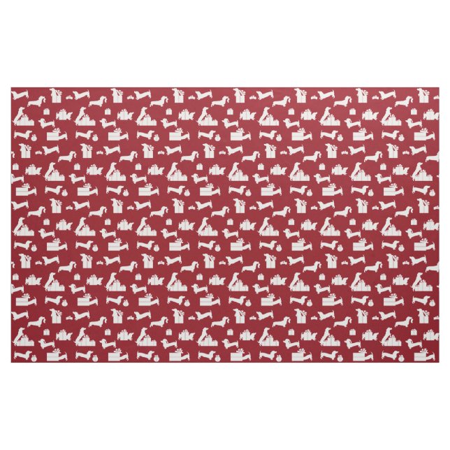 Dachshund jul tyg (Fat Quarter)