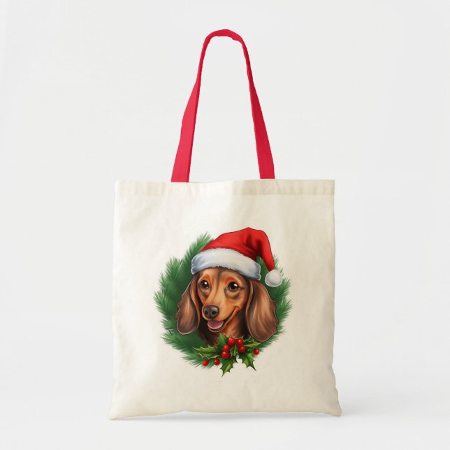 Dachshund jul tygkasse (Framsidan)