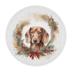 Dachshund Jul Utandning Festive Valp