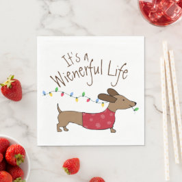 Dachshund jul Wienerfull Life Party Pappersservett