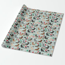 Dachshund Jul Wrapping Papper