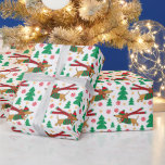 Dachshund Jul Wrapping Papper Presentpapper<br><div class="desc">Spelande Dachshund-julen mönster.</div>
