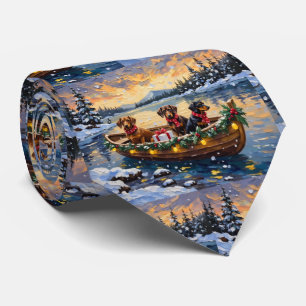 Dachshund julbåt semester slips