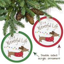 Dachshund Julgran Ornament - Naughty Puppy