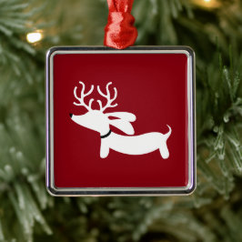 Dachshund Julgran Ornament Red Reindeer