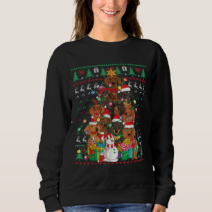 Dachshund Julgran Santa Hat Ugly Sweater Do T Shirt