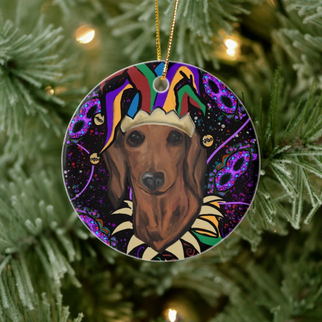 Dachshund Julgransprydnad Keramik (Träd)