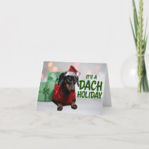 Dachshund-julkort