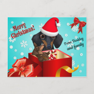 Dachshund-julkort Vykort