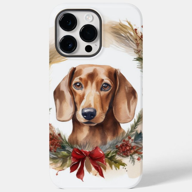 Dachshund Julkrans Festlig Valp (Baksida)