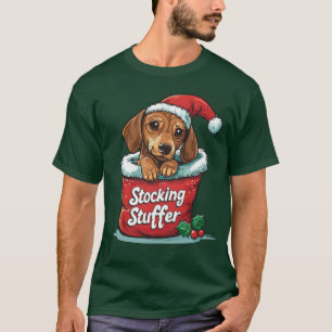 Dachshund Julstrumpa Juldesign T Shirt
