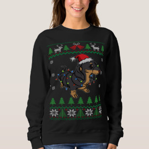 Dachshund Jultomten Hat Ljus Wiener Hund Ugly T Shirt
