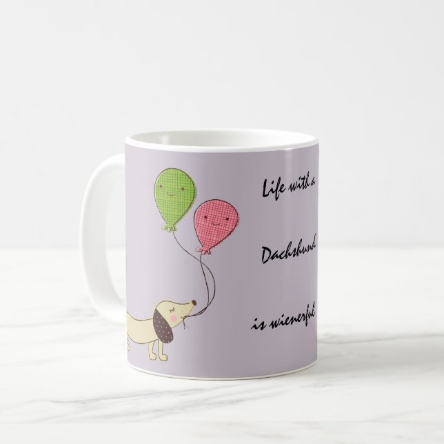 Dachshund Kaffe Mugg Dachshund present Wiener Dog (Framsida vänster)