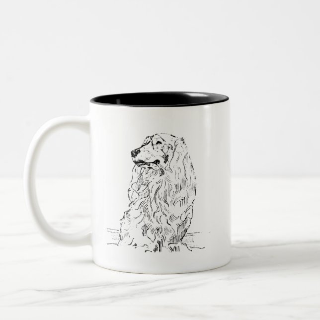 Dachshund Kaffe Mugg – Långhårig Sausis Hund (Vänster)