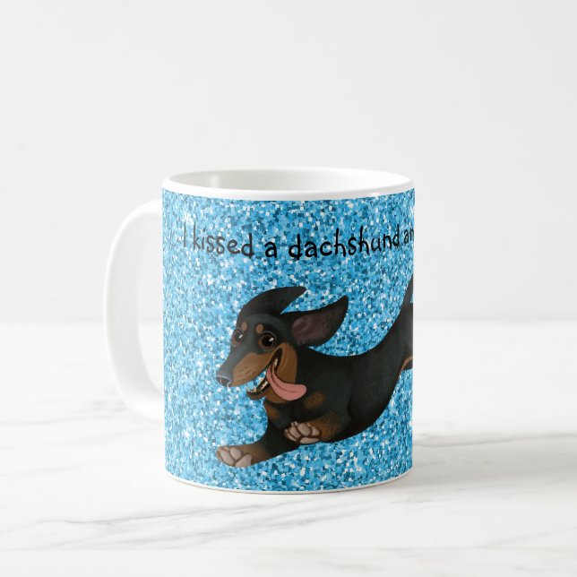 Dachshund kaffemugg Wiener Dog Design Doxie presen (Framsida vänster)