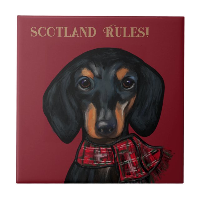 DACHSHUND      KAKELPLATTA (Framsidan)