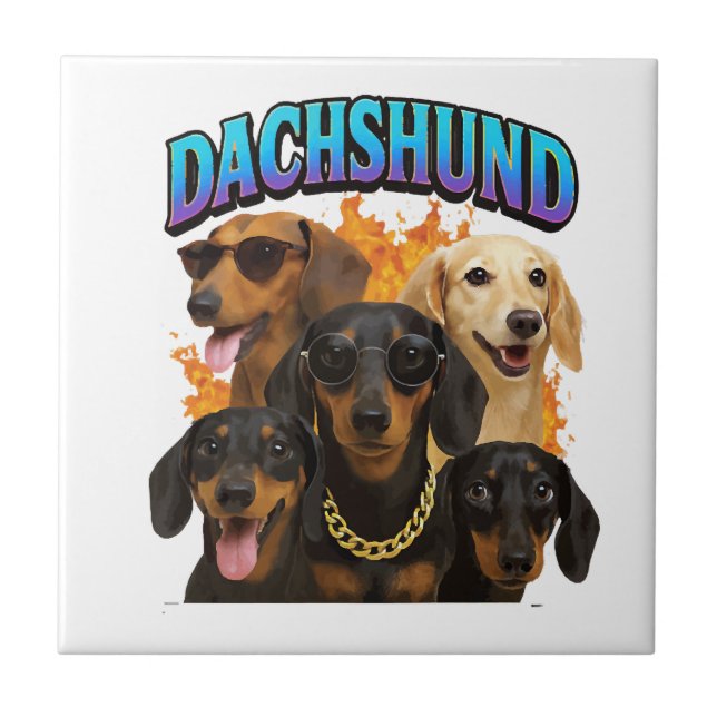 Dachshund Kakelplatta (Framsidan)
