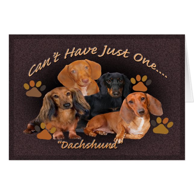 Dachshund kan inte bara ha ett kort (Framsidan Horizontal)