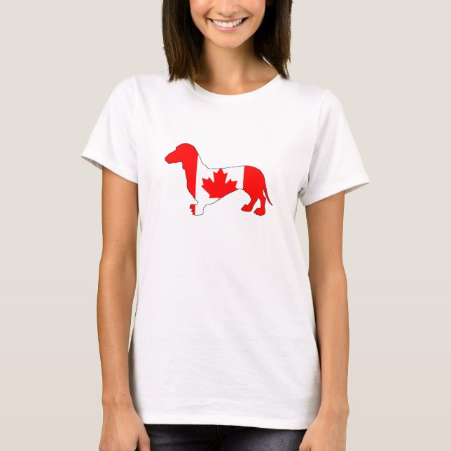 Dachshund Kanada Tee (Framsida)