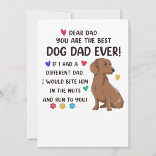 Dachshund Kära Pappa Du Är Den Bästa Inbjudningar