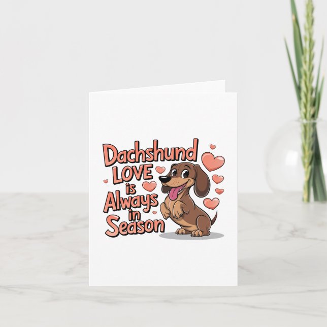 Dachshund-kärlek är alltid i säsong meddelande (Framsida)