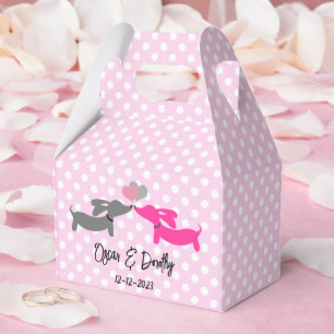 Dachshund Kärlek Bröllop Kiss Personalize Presentaskar