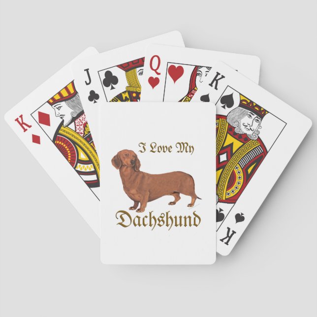Dachshund Kärlek Casinokort (Baksidan)