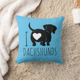 Dachshund Kärlek Dekorativ kudde