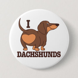 Dachshund Kärlek Hund Button Knapp