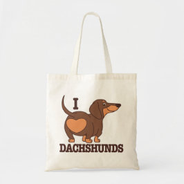 Dachshund Kärlek Hund Tote Väska