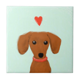 Dachshund Kärlek Kakelplatta