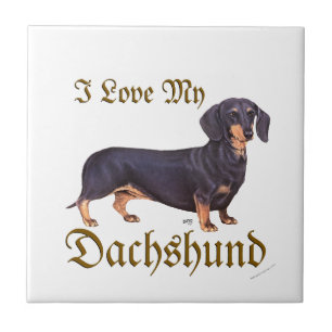 Dachshund Kärlek Kakelplatta