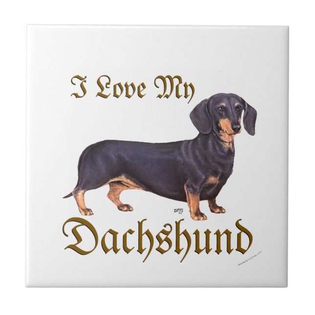 Dachshund Kärlek Kakelplatta (Framsidan)
