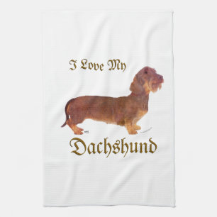 Dachshund Kärlek Kökshandduk