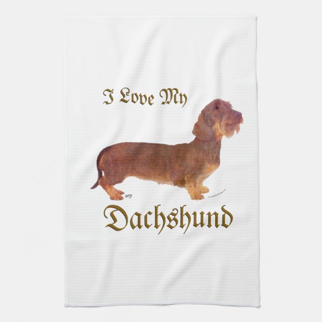 Dachshund Kärlek Kökshandduk (Vertikal)