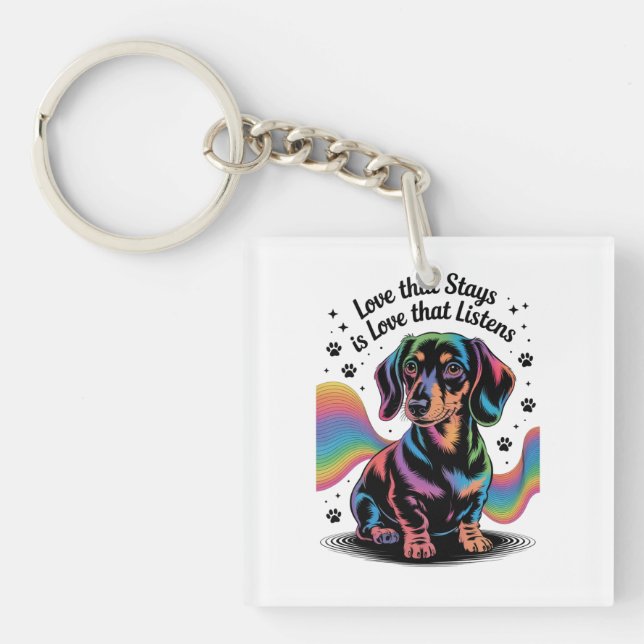 Dachshund-kärlek som stannar är kärlek som lyssnar (Framsidan)