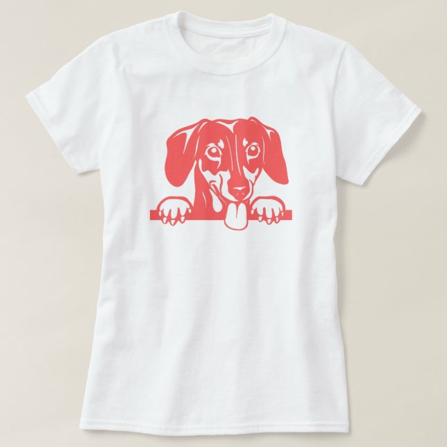Dachshund Kärlek T-Shirt (Design framsida)