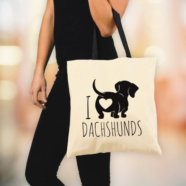 Dachshund Kärlek Totebag Tygkasse (Skapare uppladdad)
