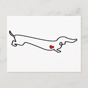 Dachshund Kärlek Vykort