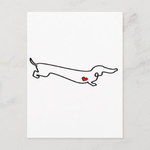 Dachshund Kärlek Vykort