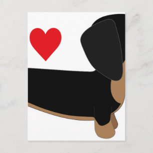 Dachshund Kärlek Vykort