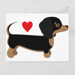 Dachshund Kärlek Vykort