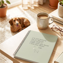 Dachshund Kärleksmeddelande Personlig Sagegrön