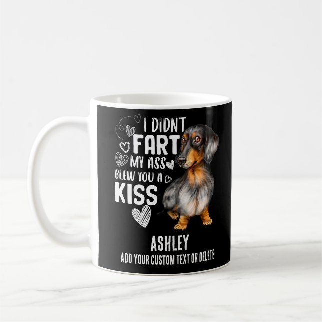 Dachshund Kawaii Cute Gift Hund Pet Kaffemugg (Vänster)