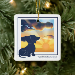 Dachshund-keramikklenat minnesmärke julgransprydnad keramik
