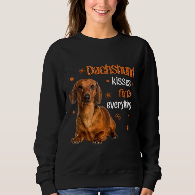 Dachshund Kisses åtgärda allt Dachshund Älskare T Shirt (Framsida)