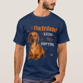 Dachshund Kisses Fix Allt dachshund älskare T Shirt